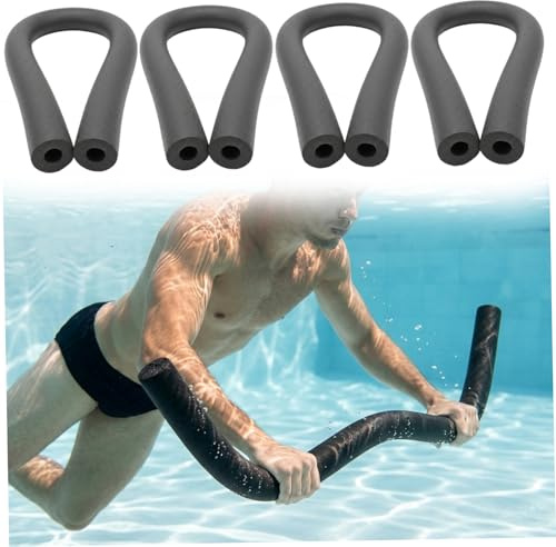 4er-Pack Poolnudeln, 60 Zoll Lange Hohlschaumnudeln zum Schwimmen, Wasserspielen und Stützen, weiches und Robustes PE-Material, schwarz, Pool