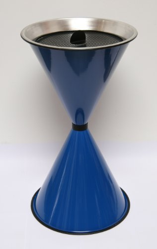 Stand Aschenbecher Diabola 71x40cm blau inkl. 25 kg Quarzsand SZAGATO | Made in Germany 71x40 cm großer Stand-Aschenbecher für überdachten Außenbereich stehend