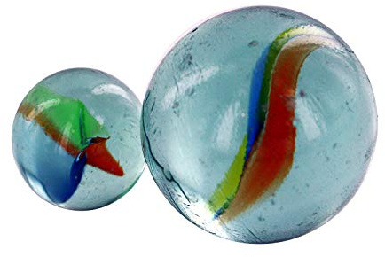 Warenfux24 RPN 810 Stück Murmeln Glasmurmeln Knicker Glaskugeln Klicker Spielzeug Murmel Deko Dekoration Spielzeug für draußen Glas
