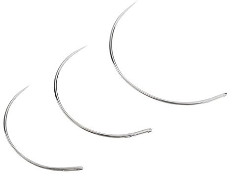 P Prettyia 3Pcs Aiguilles Courbé Outils de Bricolage en Cuir pour Tissus épais