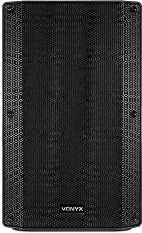 VONYX VSA15P Passive PA Speaker 15-Inch 1000W with ABS Housing, Stage Monitor Design, Pole Mount Socket - Ideal Loudspeaker for DJs, Live Bands, Clubs, Announcements and Venues
