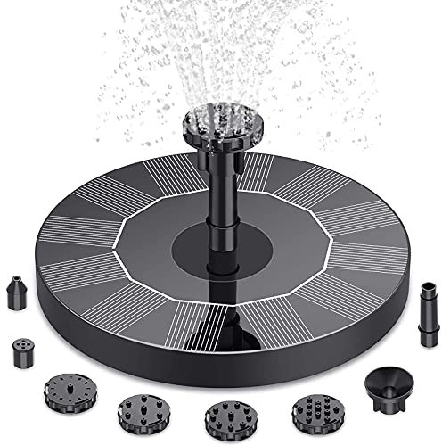 ROYIYI Fontaine solaire Miniature Jet d'eau Flottant Pompe Solaire Extérieure pour Aquarium de Jardin Piscine