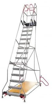 Escabeau Roulant à immobilisation Automatique Charge 150 kg 9 marches Ht Travail 4080 mm Fimm