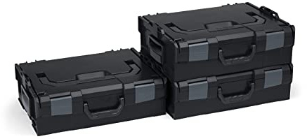 Boîte à outils L-BOXX 136, set de 3 | Coffret de rangement en plastique résistant aux chocs | Solution de transport pour matériel de chantier​