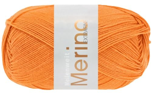LANA GROSSA Meilenweit 100 Merino extrafine | Hochwertiges Sockengarn, waschmaschinenfest | Handstrickgarn aus 75% Schurwolle & 25% Polyamid | 100g Wolle, Stricken & Häkeln | 420m Garn FB2444