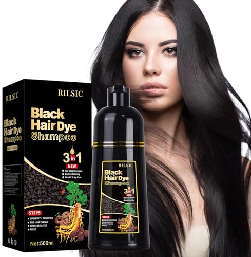 Shampoing Colorant, Shampooing Teinture Instantanée pour Cheveux, 500 ML Naturelle et Durable Hair Dye Shampoo 3 en 1,Shampoing Cheveux Colorés, Hair Color Shampoo pour Hommes Femmes