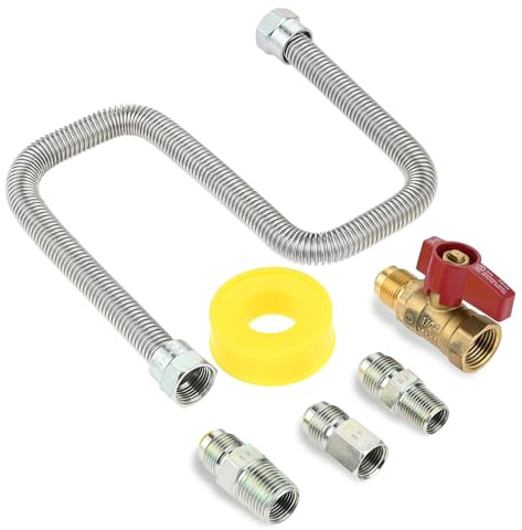 MOOTVGOO 22 Stainless Steel Flexible Natural & Propane Gas Connector
