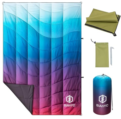 B2Jiu Daunen Campingdecke 200x140cm, Warm Outdoor Decke Camping Reisedecke Ultraleicht Verstaubar Wasserabweisend Winddichte Kompakt leicht Steppdecke für Camping, Wandern, Reisen, Hängematte