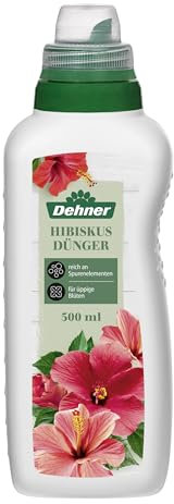 Dehner Hibiskusdünger, hochwertiger Flüssigdünger, Dünger für Hibiskus, organischer NPK-Dünger, mit Spurennährstoffen, 500 ml, für ca. 100 l, bunt