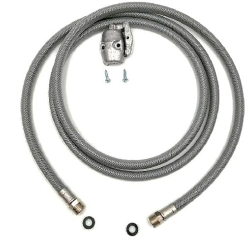 FRANKE 133.0062.362 Brauseschlauch 2000 mm mit Gewicht für Armatur ACTIVE WINDOW Vorfenster Zugauslauf Chrom/Ersatzteil