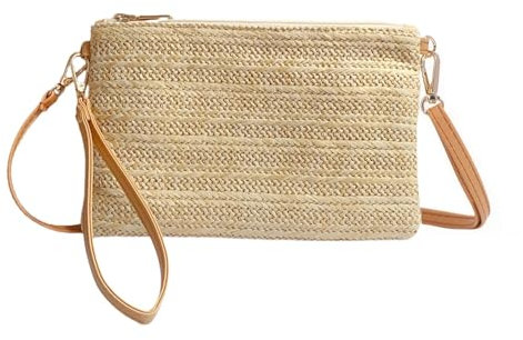 Siyecioa Handytasche Zum Umhängen Damen, Umhängetasche Damen Klein, Boho Tasche, Strohtaschen für Frauen Crossbody Strand Tasche, Fashion Handy Schultertasche mit Langem Gurt für Damen Mädchen