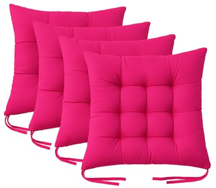 Cushion Chair Pad Cushions - Tie-on Dining Chair Pads - 38x38x5 cm Hypoallergenic Soft Polyester Tie-on Chair Pads, Wide, Stylish and Comfortable