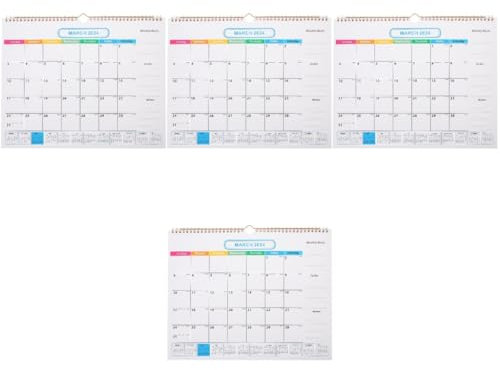 VILLCASE 4stücke Wandkalender Für Büro Und Zuhause Monate Handreißbar Für Organisation Von Terminen Und Familienplänen Leicht Aufzuhängen Und Platzsparend