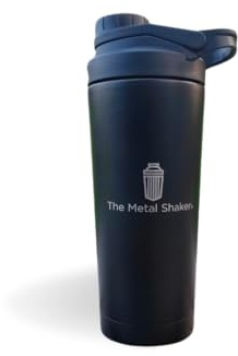 The Metal Shaker - 24 Ounce Stainless Steel Protein Shaker Bottle