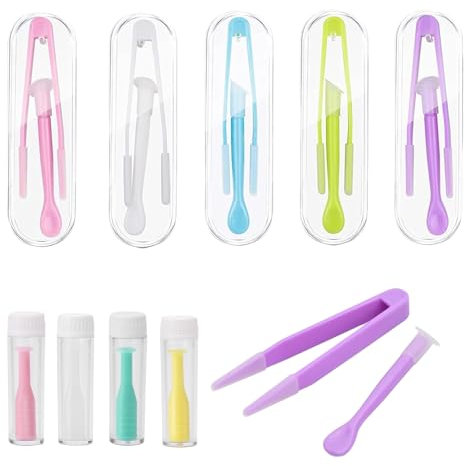GUTERTOP 9 Stück Kontaktlinsen Entferner Weiche Linsen, Bunte Kontaktlinsen Hilfe zum Einsetzen, Kontaktlinsen Einsetzhilfe für Weiche Harte Linsen