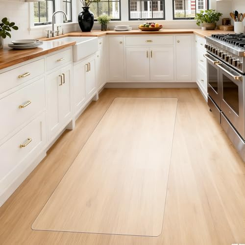 Royhom Clear Runner Rug for Hallway, 2'x6' Waterproof Plastic Floor Mat, Non Slip Kitchen Mat for Floor, Indoor Outdoor Entryway Vinyl Rug for Laundry, Bedroom, Living Room, Easy to Clean