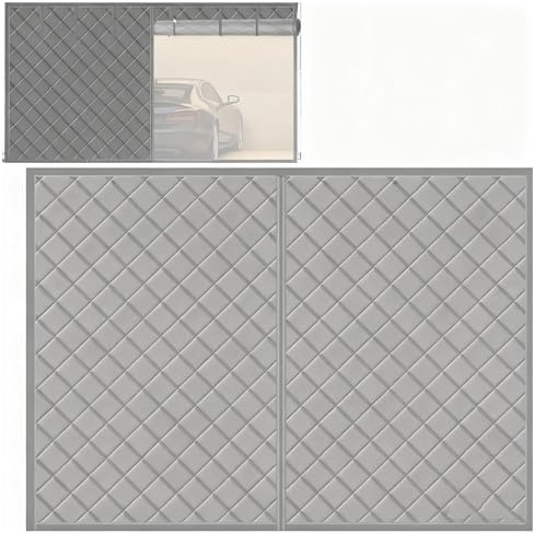 Rideau De Porte De Garage Magnétique À Isolation Thermique, 244x214cm Rideau De Protection Thermique Magnétique, Couverture D'isolation D'écran De Porte Coupe-Vent Et Chaud(Gris,W 275 x H 214cm)