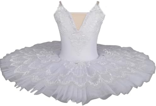 OTMYIGO Kinder Ballett Professionelle Tutu Kinder Schwanensee Pfannkuchen Tutu Mädchen Ballerina Kostüme Tanz Tutu Ballett
