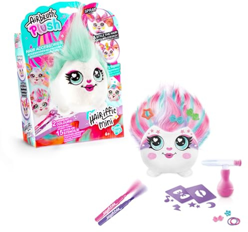 Canal Toys Hair'iffic Mini plysch för styling och dekoration - kreativt kit med airbrush-spruta, filtpennor, schabloner och hårtillbehör - tvättbar och återanvändbar - kreativ leksak från 6 år