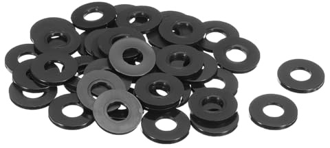 QUARKZMAN Rondelles Plates en Nylon M12 12x30x3mm(IDxODxÉp) Noir 40Pcs | Rondelle Plate Joints Toriques en Plastique, pour Étanchéité Entretoise d'Assemblage