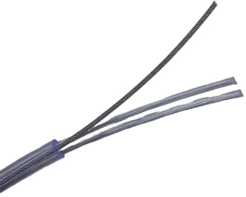 Cavi, Cavo di alimentazione for lampada a sospensione trasparente 2 x 0,75 mm Cavo elettrico for lampade di illuminazione con corda di supporto in acciaio da 1,0 mm(2meter)