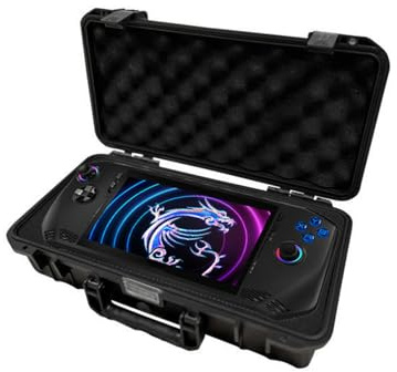 JYGamhanbil Funda Impermeable para MSI Claw PC Gaming Portátil A1M 7 2024 | Gran Capacidad Rígido Funda Profesional Bolsa Transporte Estuche Almacenamiento para Controlador Base,Cargador,Accesorios