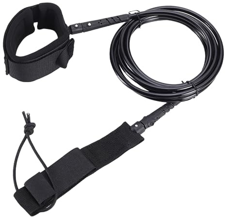 Surfboard Leash, Paddle Board Foot Rope, Straight Surf Leash Strap, Interactive Sturdy Muddle Unbound Surfing Accessory for Paddleboards, Wakeboards, Longboards, Marine Sports Use 98.9 Inches