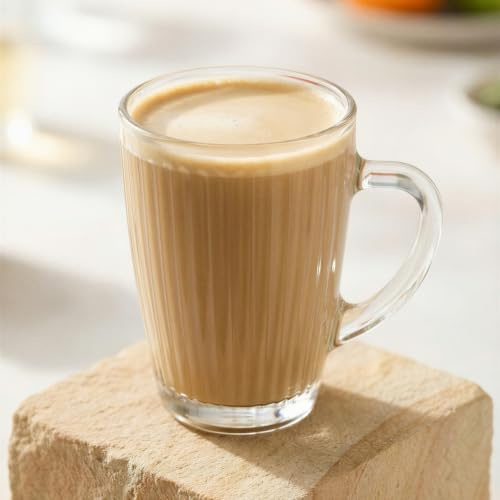 LAV 300ml Hestia Glasbecher - Klar - 6X Latte Tee Heiße Schokolade Cappuccino Espresso Trinken Becher Gläser-Set mit Griff