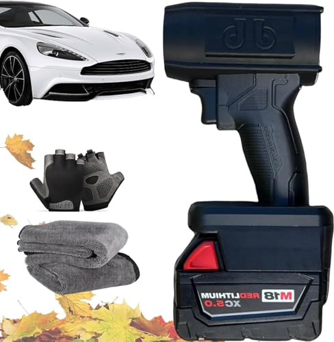 Storm Industries Jet Blower 2.0, elektrisk sladdlös strålblås biltork, 130 000 varv/min 200 mph, bärbar handhållen turbofläkt, för bil, uteplats, gräsmatta, blåsande löv (för Milwaukee)