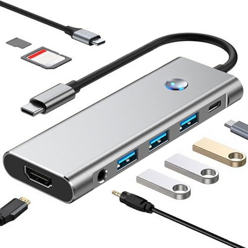 USB C-expansionsnav Bärbar USB C Adapter Med Flera Portar