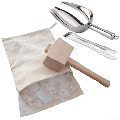 Feegow Mazo de madera multiusos para herramientas de carpintería y artesanía en cuero, martillo de madera maciza de haya con mango ergonómico, 25 x 11 cm (4 piezas)