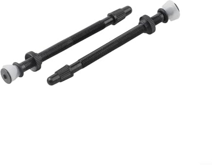 Dolvitrny Schlauchloser Ventilschaft aus Aluminiumlegierung, 80 mm für Ventil, kompatibel mit Mountainbike, Fahrrad und Rennrad, inkl. O-For-Ring und Kontermutter (schwarz)