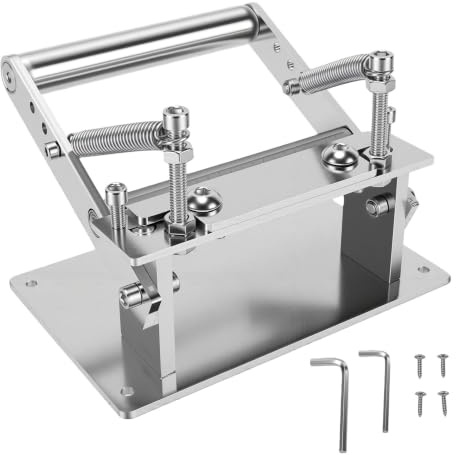 FTVOGUE Raschiatore Manuale per Pelle in Metallo con Lama Regolabile e Base Stabile per Assottigliare la Pelle e Rifinire con Precisione