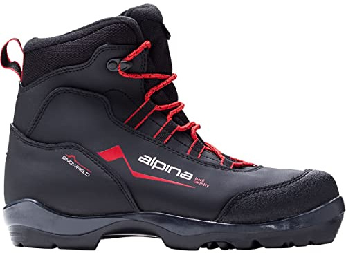Alpina Sports Snowfield Chaussures de ski de fond nordique, 250222-14-40, Noir/orange/blanc., Euro 40