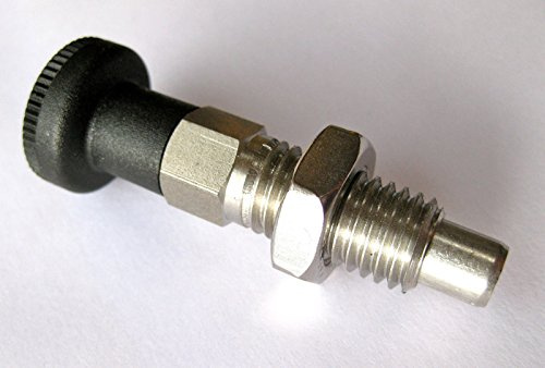Stainless Steel Indexing Plunger Spring Loaded Locking pin M6 M8 M10 M12 M16 nut, M12 with Rest Position: yes
