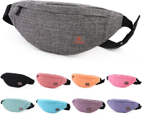TINYAT Gürteltasche Bauchtasche Super Leichtgewicht Paket für Wandern Sportart Damen und Herren Grau,T201