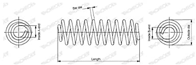 MONROE SP4121 2x Federn Fahrwerksfedern Vorne Kompatibel mit RENAULT Clio 4 Schrägheck BH 540103930R 540108338R