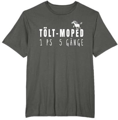 Islandpferd 1PS 5 Gänge Töltmoped Pferde Sprüche I Isländer T-Shirt