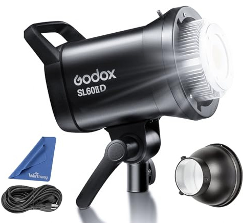 Godox SL-60W LED Continuous Light - 5600±300K Recording Photography Wireless Brightness Adjustable 433MHz Grouping System