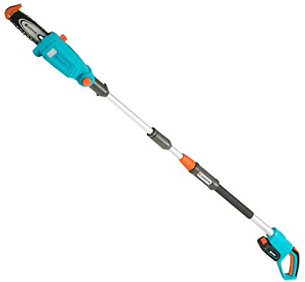 Gardena Akku-Teleskop-Hochentaster TCS 20/18V P4A Ready-To-Use Set: Astsäge für bis zu 4 m Reichweite, 20 cm Schwertlänge, abwinkelbarer Kopf, inkl. 18V P4A Akku & Tragegurt (14770-20)
