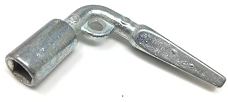 SRB Vierkantschlüssel (Winkeldorn) [1 Stück] Dornschlüssel Neubautenschlüssel Architektenschlüssel Aussen (5-10mm konisch) Vierkantloch 8mm Vierkant Schlüssel Zinkdruckguss verzinkt