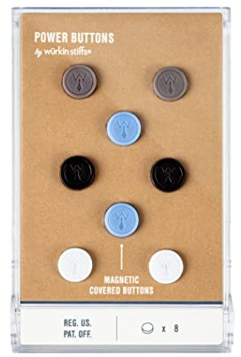 Würkin Stiffs Collar Magnets for Men's Dress Shirts in Storage Case | As Seen on Shark Tank | Magnetic Power Buttons 8 Pack