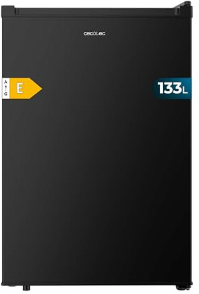 Cecotec Mini Nevera Bolero CoolMarket TT 133L Black. Frigorífico Mini de 133L, 83,5 de Altura, Puerta Reversible, Crisper Box, Luz LED Interior, Función Defrost y Control Temperatura Mecánico