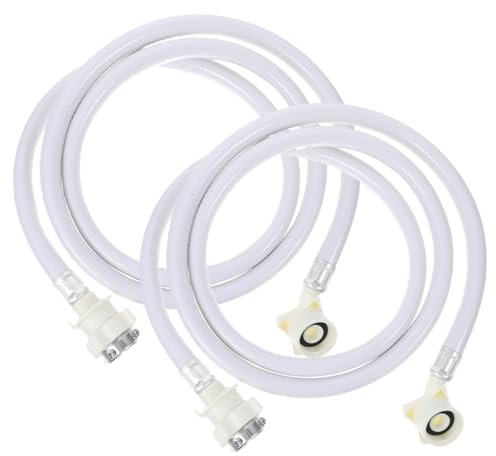 SOLUSTRE 2pcs Washer Water Inlet Hose PVC Stainless Steel Washing Machine Extension Kit