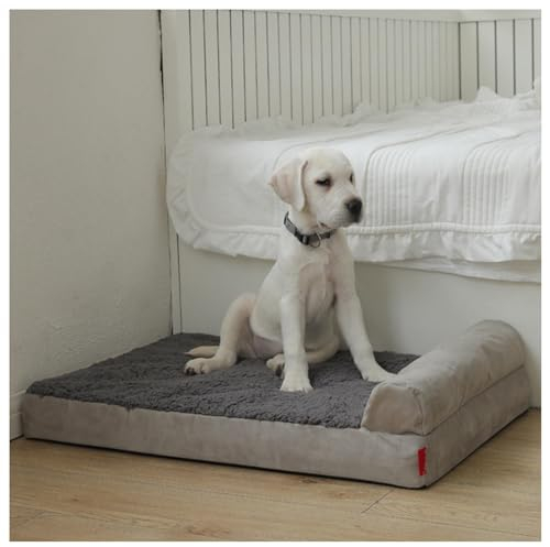 MeLtor Hundematte, mit Eierförmiger Kistenschaum Hundekorb, rutschfeste Unterseite, Bezug Abnehmbar Waschbar Hundekorb,style2-XXL(51.2×36.6×4in)
