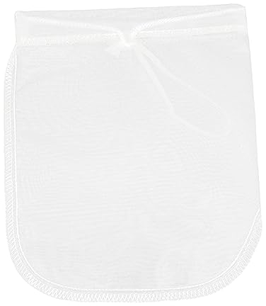 TOPBATHY Reusable Nylon Filter Bag Coffee Strainer for Nut Milk Soy Milk Bag Drawstring Food Strainer Pouch