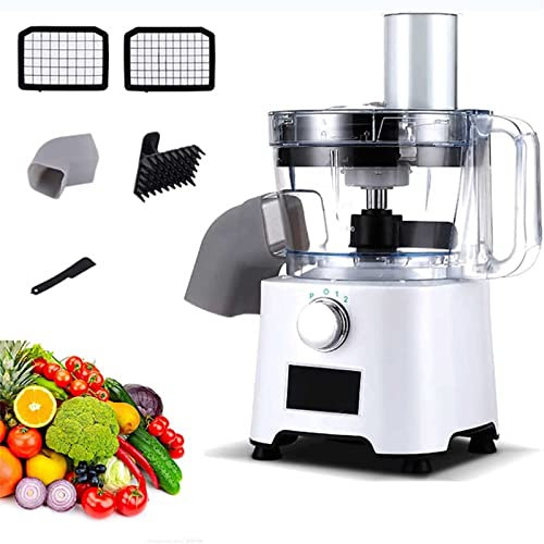 Jrcfnss Electric Vegetable Dicer with 6/8mm Dicing Molds, Commercial Onion Dicer Electric Fruit Dicer Chopper Carrots/Potatoes/Onions, 2000ml Capacity