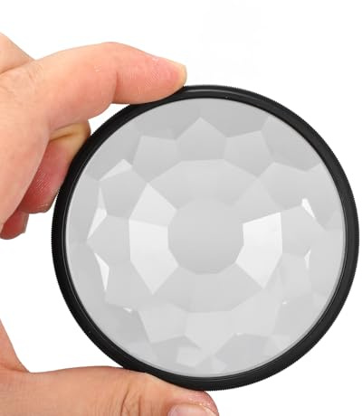 Filtro Caleidoscopio da 82 Mm, qualità 'immagine Prisma, Filtro per Lenti con Effetto Doppia Ombra, Morbido e Luminoso, per Ritratti Video, Natura Morta, Adatto per Fotocamera