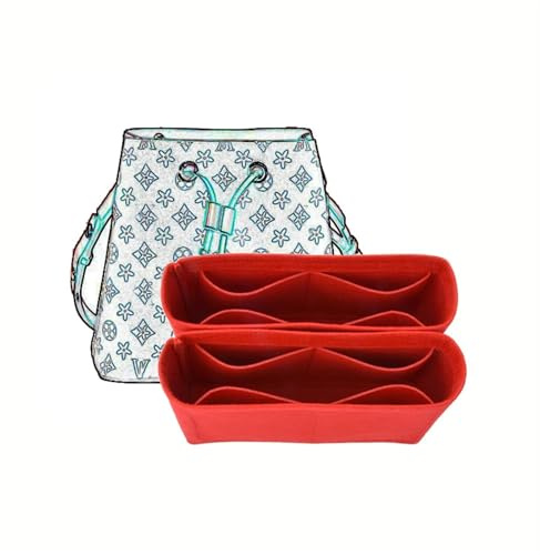Taschen-Organizer for LV Neonoe Rucksack, Innentaschen-Aufbewahrungstasche, Taschen-Aufbewahrungseinsatz, tragbare Kosmetiktasche(Red A)