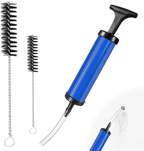 5 Pièces Pompe Manuelle Soufflette, Brosses Perforées en Acier Inoxydable pour Un Nettoyage Efficace des Trous de perçage